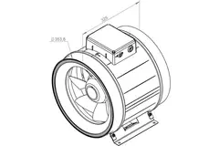 Aspiratore a tubo Ruck ETAMASTER con Motore EC 3320 m³/h - Ø 355 mm + potenziometro di controllo 10 kO