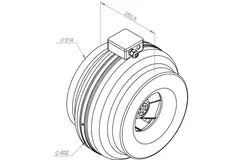 Aspiratore a tubo Ruck 1170 m³/h – Ø 315 mm + regolatore continuo elettronico 1,0 A