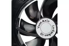 Vent-Axia Lo-Carbon iQ design piatto aspiratore per il bagno NERO Ø100 - 125 mm