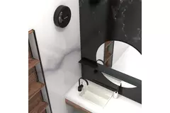 Ventilatore da bagno Svara con timer, sensore di umidità e sensore di luce, 100-125 mm (controllabile tramite app) NERO