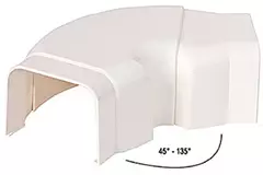 Condotto Climaplus per aria condizionata Curva regolabile 70x55mm RAL 9010 BIANCO