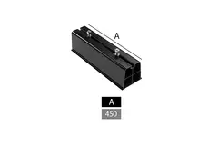 Barra di montaggio esterna all'unità in PVC rigido, lunghezza 450 mm