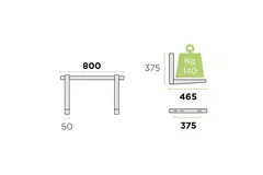 Unità esterna Rodigas Console a muro 800x375x465mm