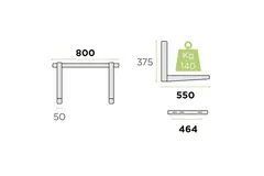 Unità esterna Rodigas Console a muro 800x375x550mm