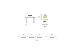 Unità esterna Rodigas Console a muro 1000x375x550mm