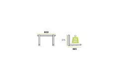 Unità esterna Rodigas Console a muro 800x375x465mm