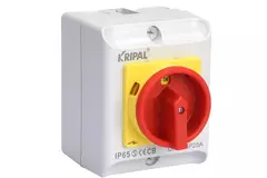 Interruttore di manutenzione 32A 4 poli 230-440V, IP65 + 2 x pressacavo