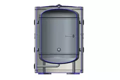 Serbatoio tampone in acciaio inox Duplex 100L con resistenza da 2KW