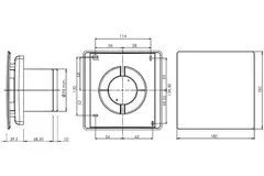 Itho Daalderop aspiratore per il bagno Ø100 mm- bianco con timer e 2 velocità BTV-ssst T