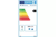 Itho Daalderop sistema di ventilazione meccanica con recupero di calore HRU 350 ECO unità HR RFT montaggio in alto 350 m3/h - spina europea