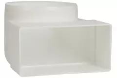 Curva rettangolare verticale in plastica 90° Ø 100 mm - 110x55 - KLD
