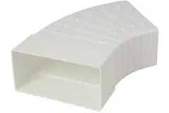 Curva rettangolare orizzontale in plastica 15-60° 110x55 - KLH15-60