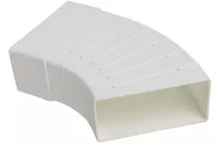 Curva rettangolare orizzontale in plastica 15-60° 110x55 - KLH15-60