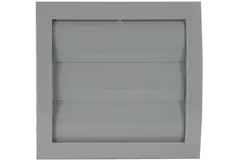 Griglia di aerazione a sovrapressione con grata alettata diametro 150x150: 100 grigia - ND10ZP