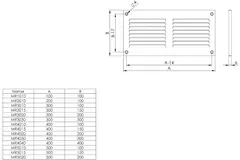 Griglia metallica 300x100 mm grigia - MR3010P
