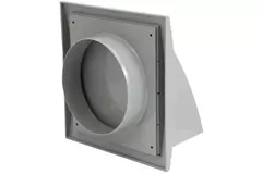 Griglia a muro con valvola di non ritorno 190x190 mm diametro 125 mm grigia - ND12FVP