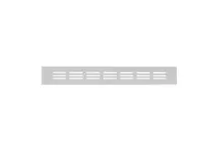 Griglia per zoccolo in alluminio - argento L=300 mm x H=40 mm - R430S