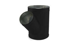 Raccordo a T Ø 200 mm - Ø 100 mm per tubo spiro (45°) - personalizzazione RAL9005