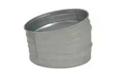 Curva tonda Spiro 15° Ø 100 mm - personalizzazione RAL7035