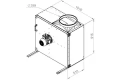 Aspiratore a cassetta per estrazione fumi Ruck swing-out e motore a controllo di frequenza 7890 m³/h (MPS 500 D4 F4 30)