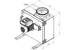 Aspiratore a cassetta Ruck MPS con motore EC 2220 m³/h diametro 199 - MPS 225 EC 30