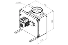 Aspiratore a cassetta Ruck MPS con motore EC 2850 m³/h diametro 249 mm - MPS 250 EC 30
