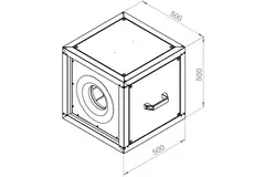 Aspiratore a cassetta con motore EC con flusso d'aria esterno Ruck 3000 m³/h - MPC 250 EC T30