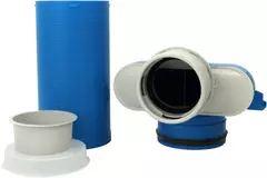 Vent-Axia Uniflexplus collettore della valvola 1x Ø90 mm con manicotto di scorrimento 250 mm e coperchio Ø125 mm