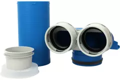 Vent-Axia Uniflexplus collettore della valvola 2 x Ø90 mm con manicotto  di scorrimento e coperchio Ø125 mm