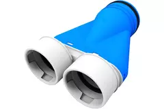 Vent-Axia Uniflexplus collettore della valvola di ventilazione 2 x Ø90 mm con manicotto Ø125 mm