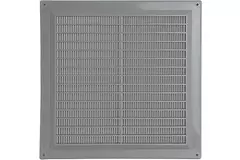 Griglia di aerazione quadrata con grata 250x250 mm grigia