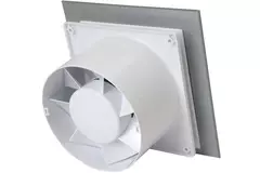 Aspiratore per il bagno Ø 125 mm con timer - pannello frontale di vetro dorato satinato