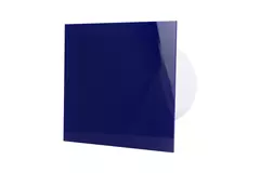 Air Roxy aspiratore per il bagno con diametro di collegamento 125 mm con interruttore a corda e spina - pannello frontale di plastica blu