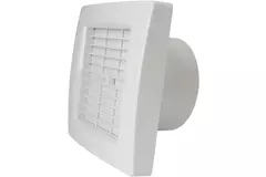 Aspiratore per il bagno Ø 100 mm bianco con sportello di chiusura automatico e timer - versione lusso X100ZHT