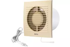 Aspiratore per il bagno Ø 100 mm oro con interruttore a corda e spina - EE100WPG
