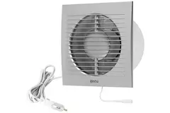 Aspiratore per il bagno Ø 100 mm argento - Interruttore a corda e spina - Standard EE100WPS