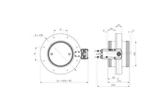 Serranda tagliafuoco rotonda compatta 630 mm servomotore 24V - E-FDC DD M24 D630