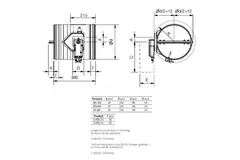 Serranda tagliafuoco rotonda 160 mm servomotore 24V - E-FDC25 D160 M24 S