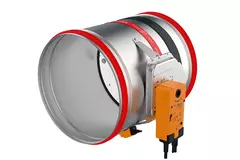 Serranda tagliafuoco rotonda 100 mm servomotore 24V - E-FDC25 D100 M24 S