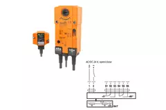 Servomotore per serranda tagliafuoco 24V, 18 Nm, apertura/chiusura - E-BF24 T