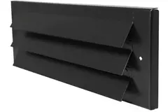Griglia a parete esterna montata in superficie 300 mm x 100 mm NERO