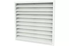 Griglia da muro esterna 300x300 in alluminio con alette fisse - colore misto RAL 9010