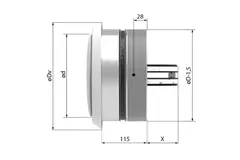 Serranda tagliafuoco circolare 200 mm con valvola di ventilazione - E-BFDC V EI120S D200