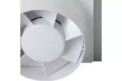 Aspiratore per il bagno Ø 125 mm con timer - pannello frontale di vetro dorato satinato