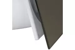 Aspiratore per il bagno Ø 125 mm con timer - pannello frontale di vetro dorato satinato