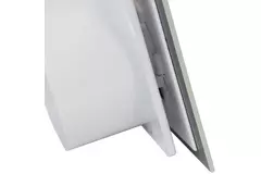 Aspiratore per il bagno Ø 100 mm - pannello frontale di vetro argentato satinato