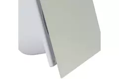 Aspiratore per il bagno Ø 100 mm - pannello frontale di vetro argentato satinato