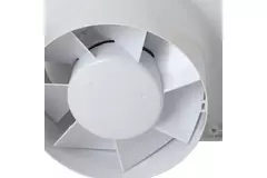 Aspiratore per il bagno Ø 100 mm - pannello frontale di vetro argentato satinato