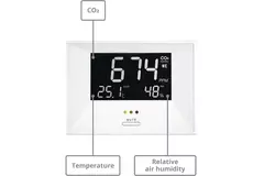 Misuratore di CO2 - indicatore d'aria, inclusa indicazione della temperatura e dell'umidità