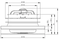 Valvola di estrazione Zehnder ComfoValve Luna E125
